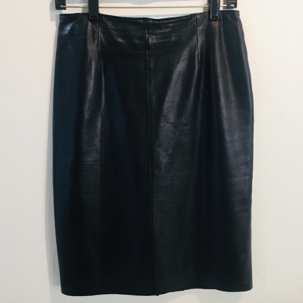 Black leather skirt
